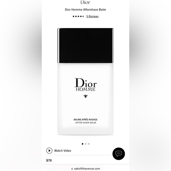 DIOR HOMME 3.4 OZ. AFTER SHAVE BALM (BRAND NEW IN SEALED BOX, NEVER USED) - Picture 4 of 4